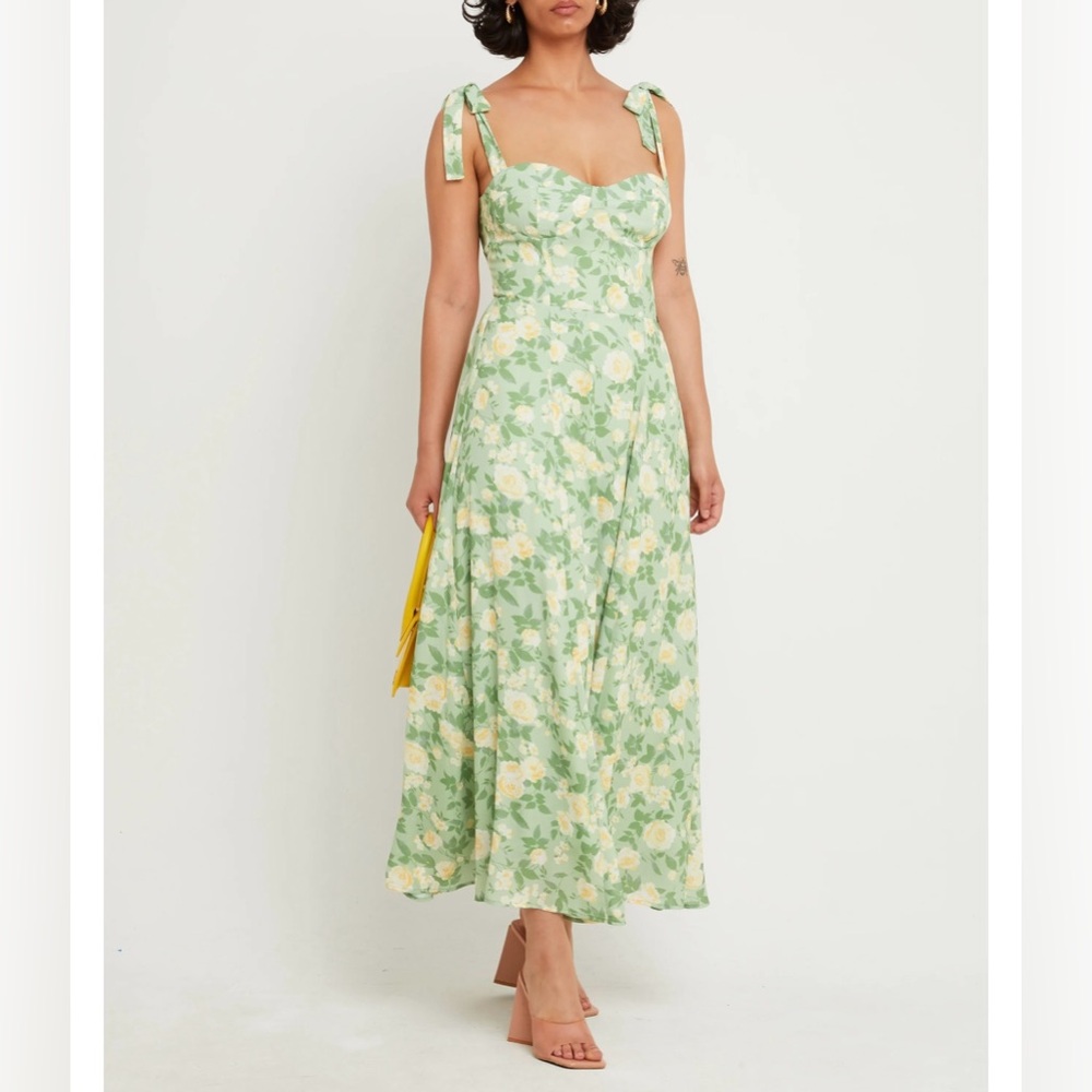 Few Moda OPT Inma Dress Sage Floral Size 4 New With Tags